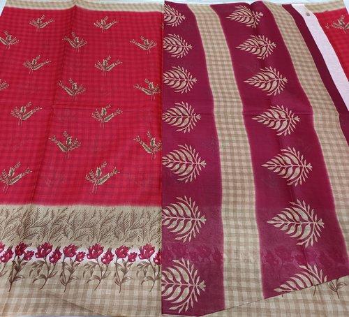 PL PRINTED SAREES WITH BLOUSE